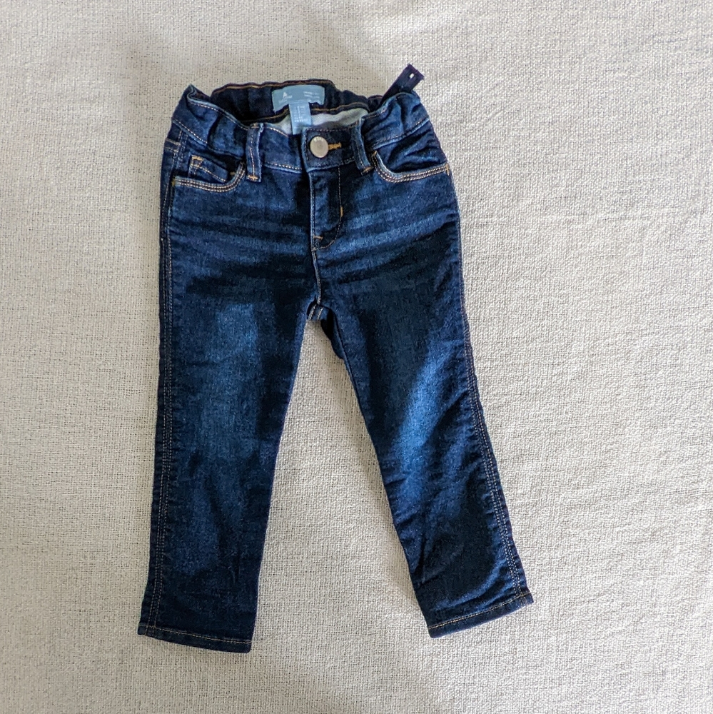 Gap Baby Girl Adjustable Denim Jeans - Blue 2 Years